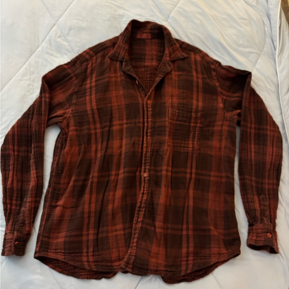 CP Shades Women's Red Plaid Button Down Shirt